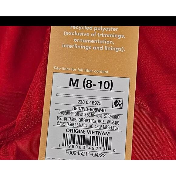 Kona Sol One Shoulder Flounce Bikini Top Removable Pads Red Womens Medium NWT - Picture 3 of 5